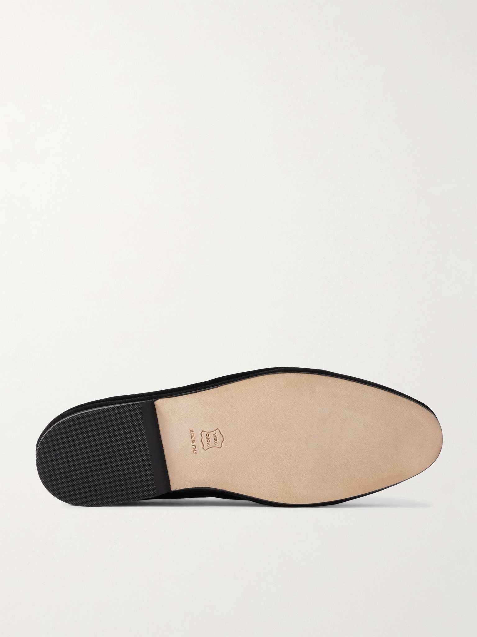 Marphy Leather-Trimmed Velvet Tasselled Loafers - 3