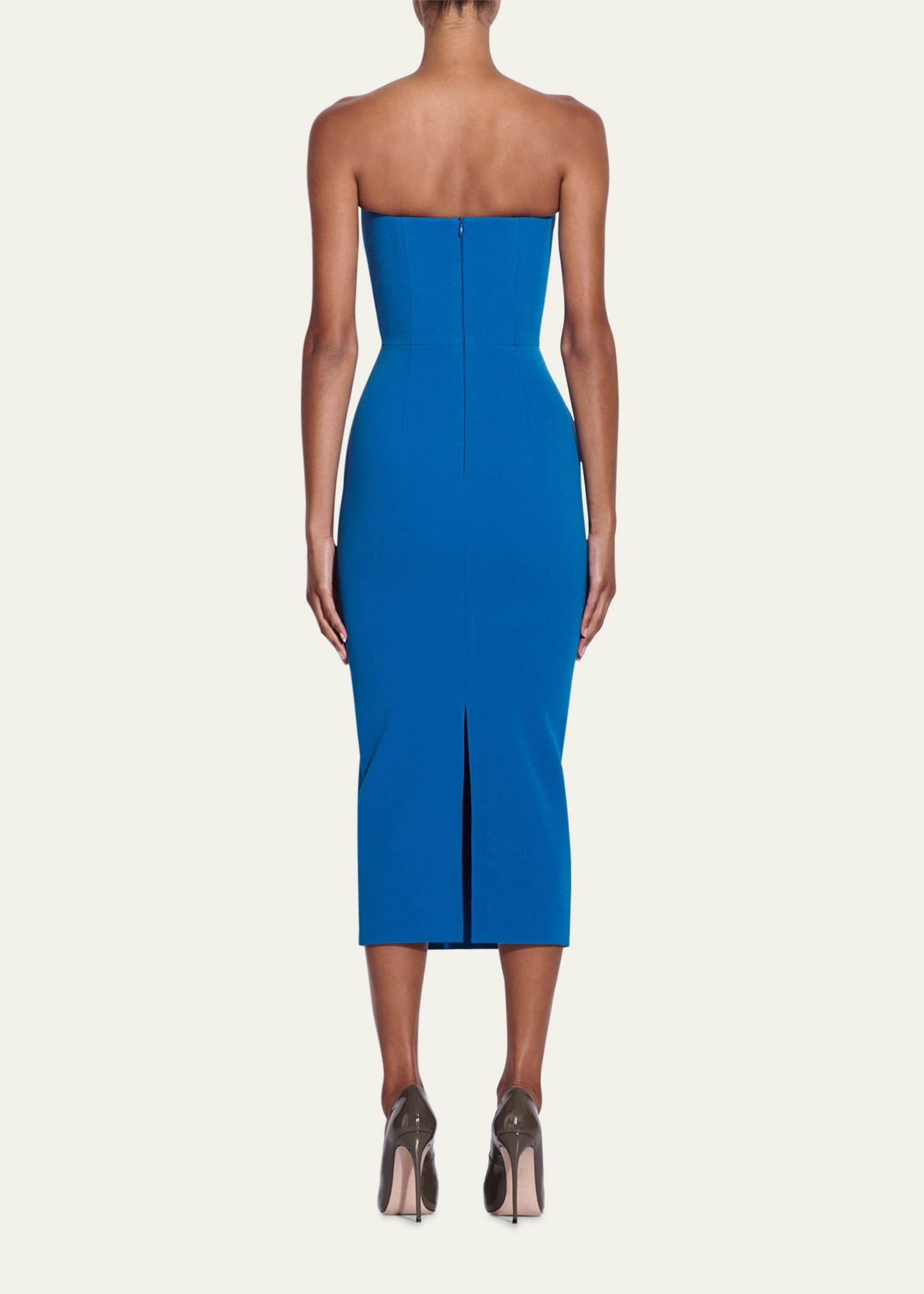 Strapless Body-Con Midi Dress - 3