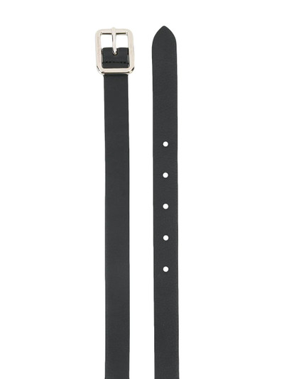 Alexander McQueen leather silver buckle belt outlook