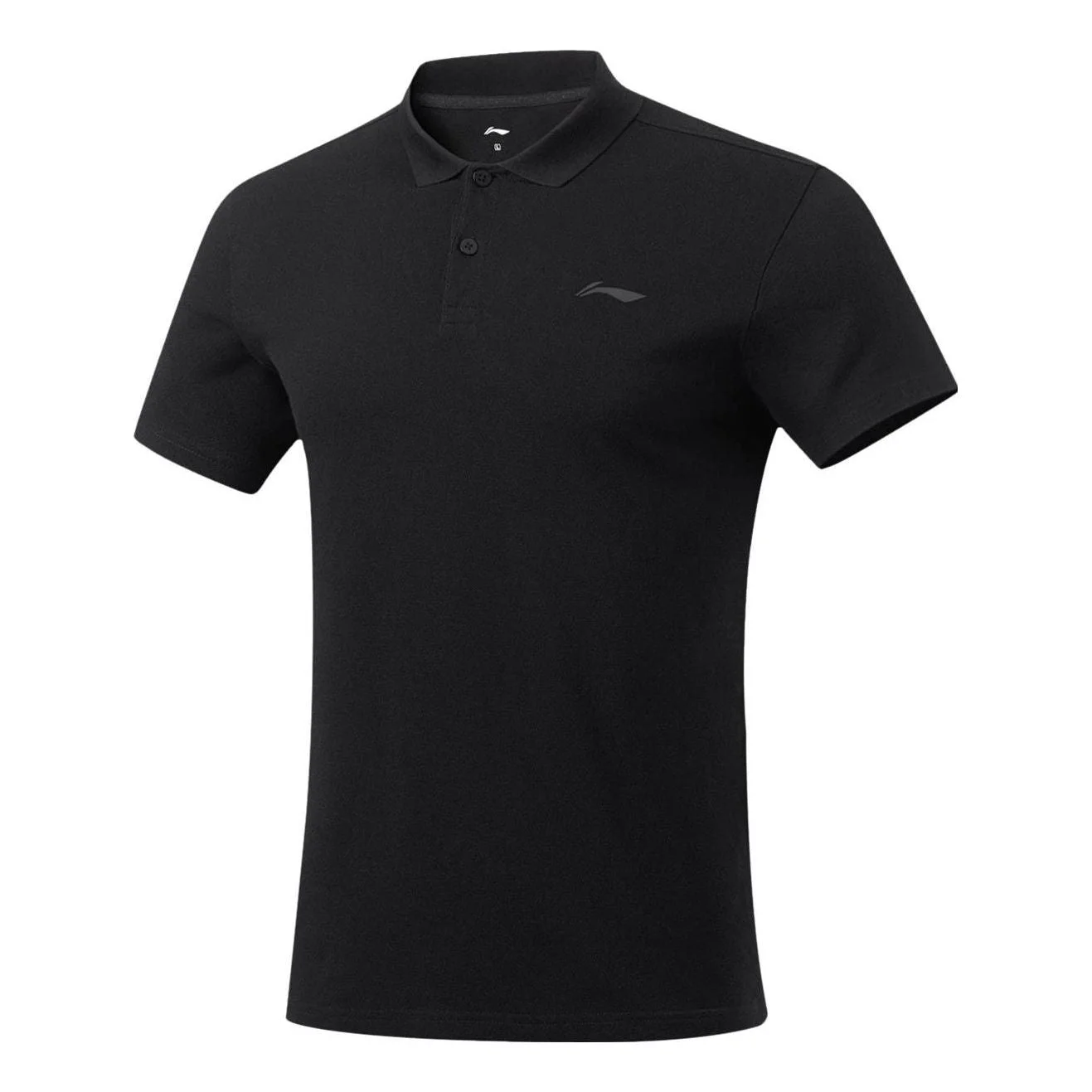 Li-Ning Logo Training Polo Shirt 'Black' APLT029-1 - 1