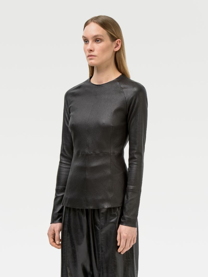 STRETCH LEATHER TOP - 4