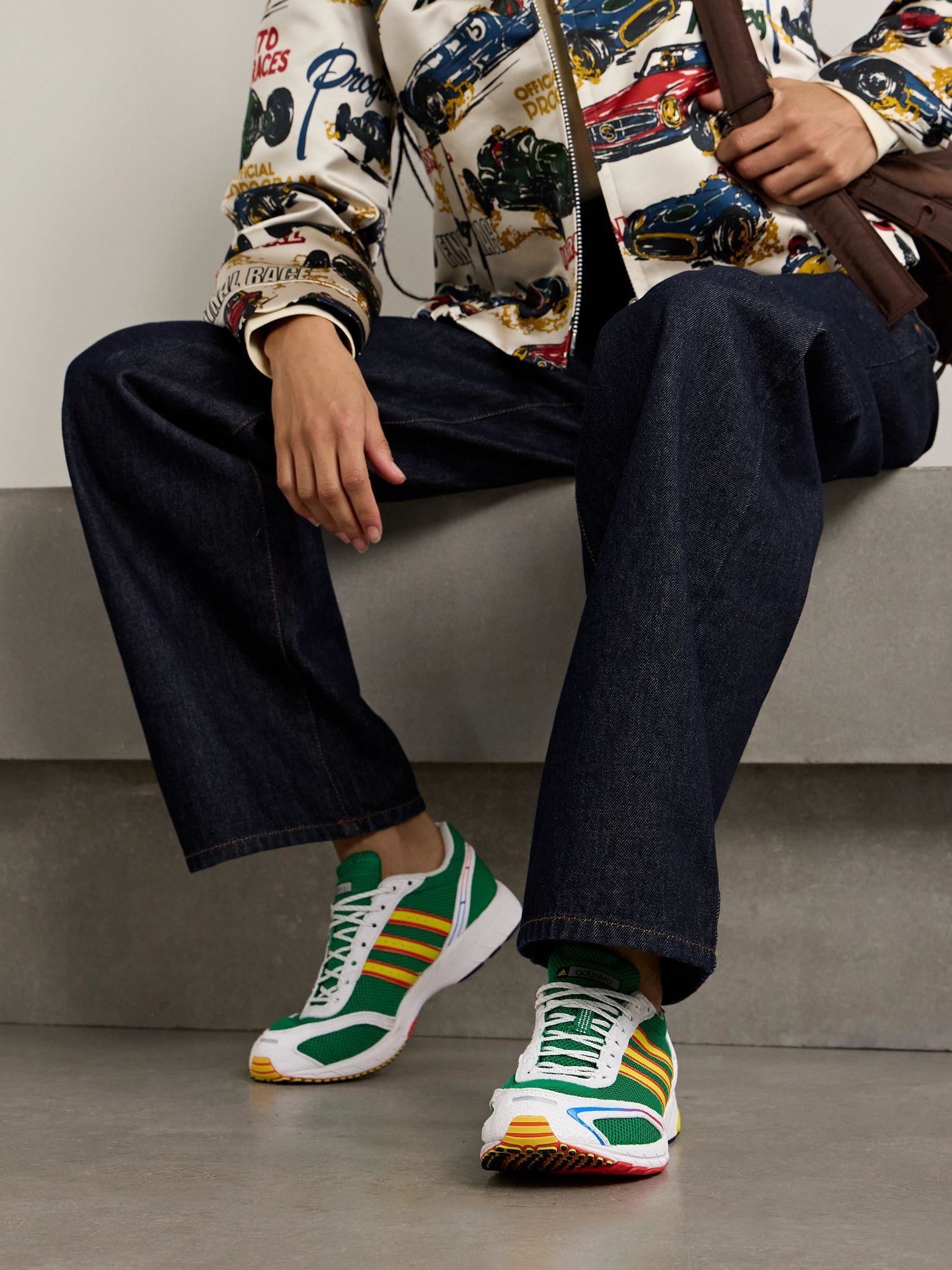 Adizero Adios OG mesh sneakers Green - 2