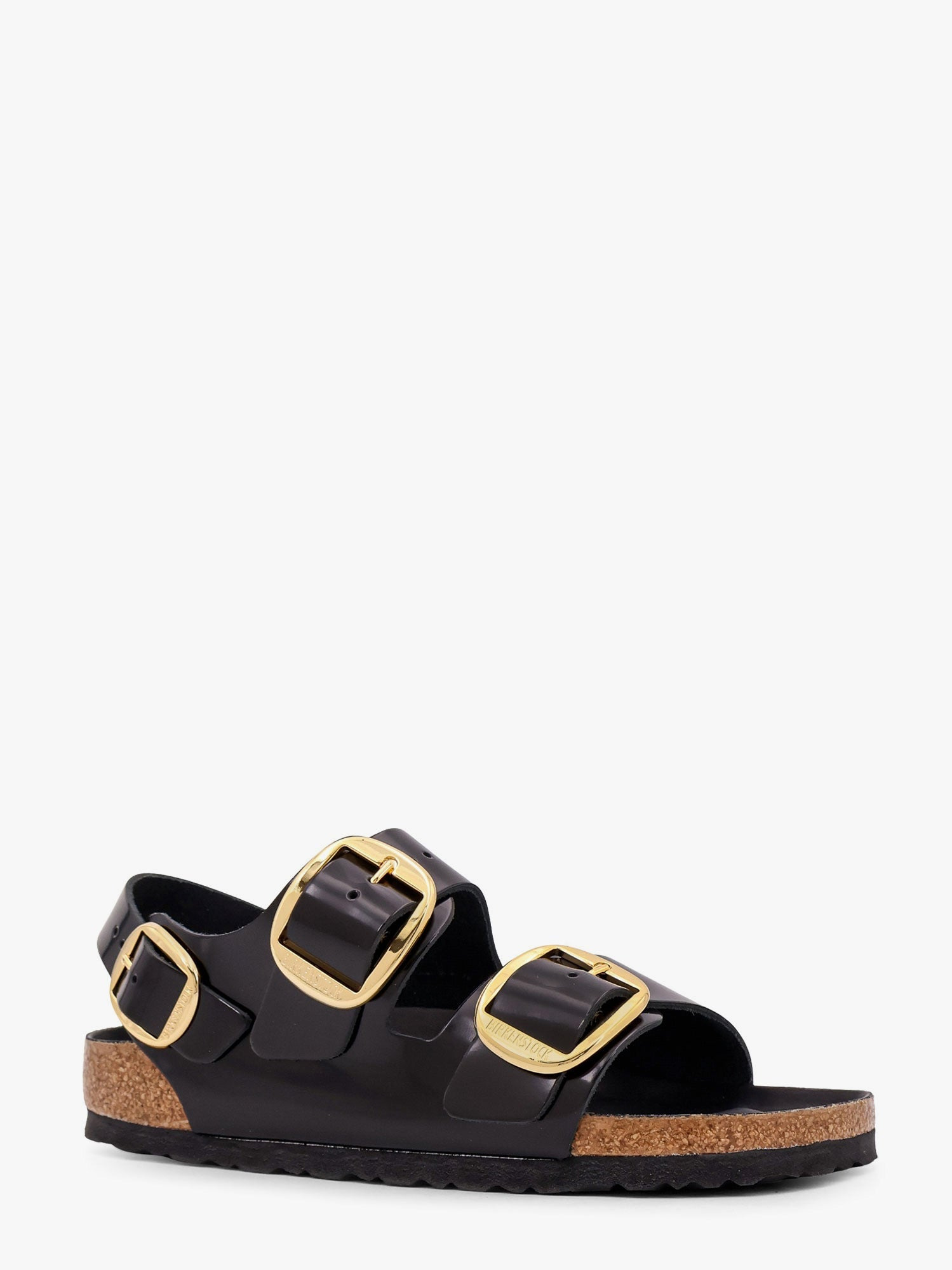 Milano Big Buckle Patent Leather Sandals - 2