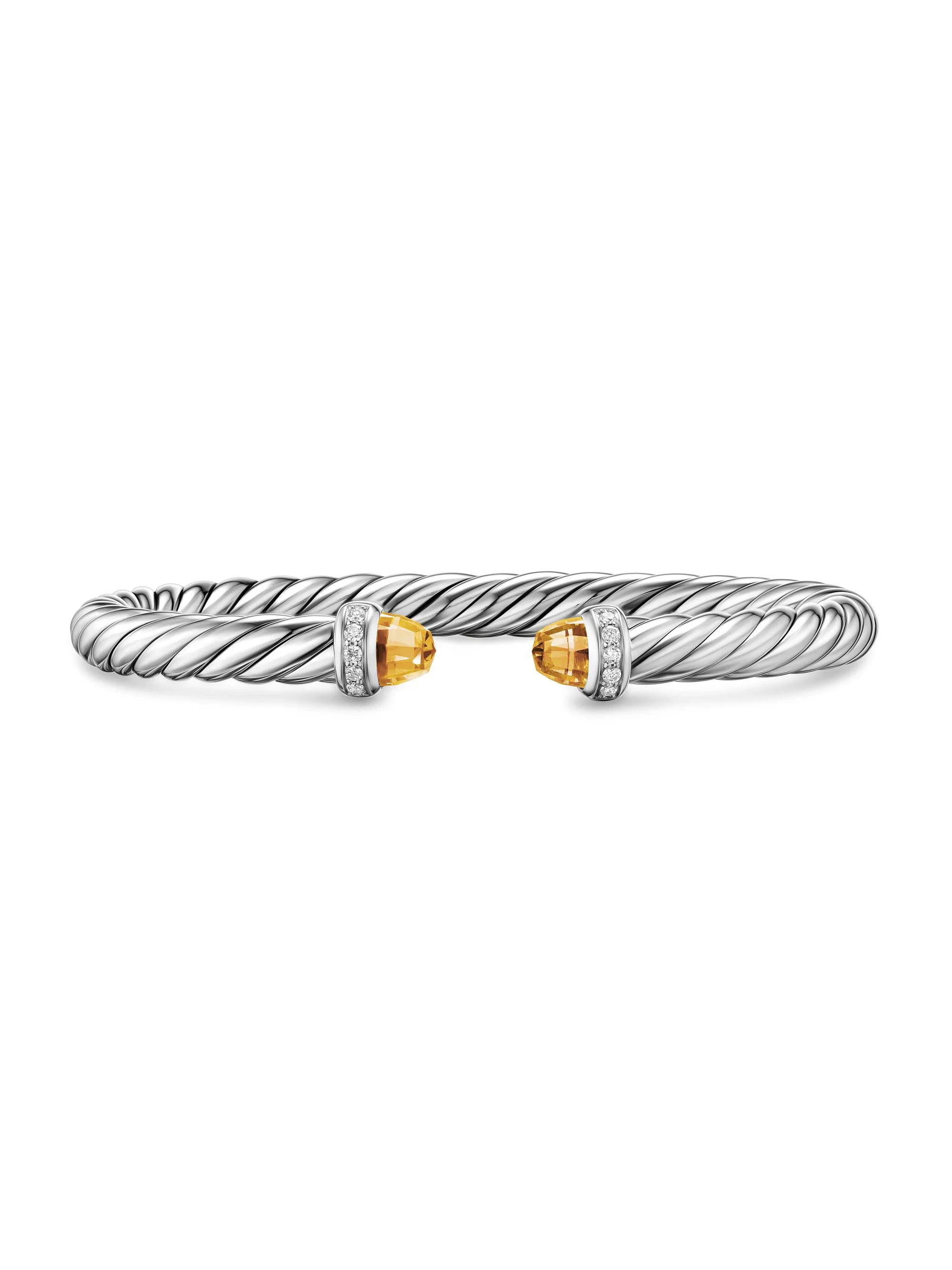 Women's Cable Flex Bracelet in Sterling Silver - Citrine - 1