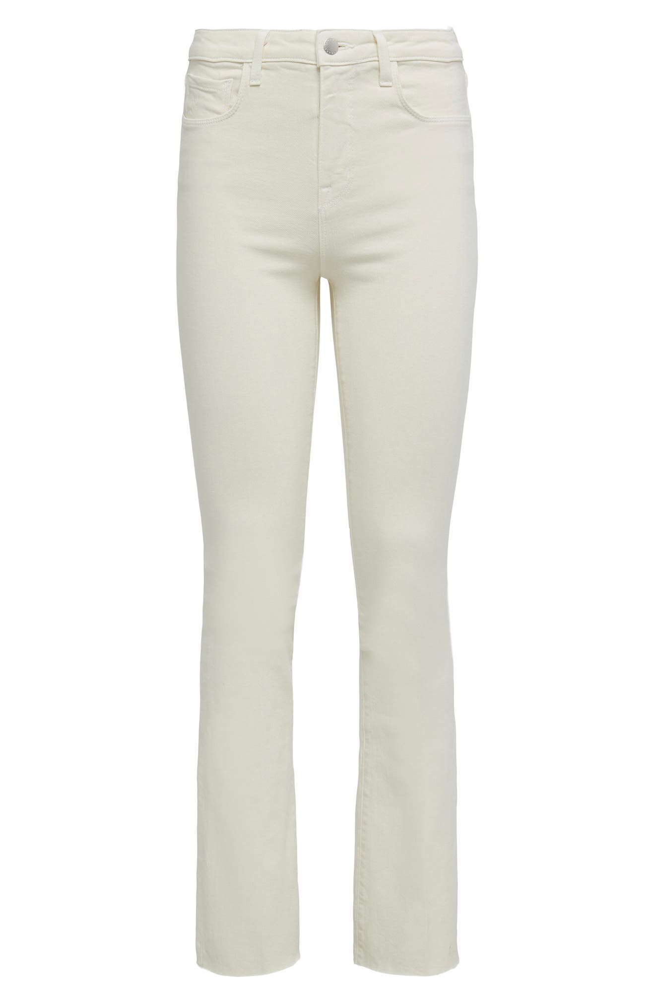 L'AGENCE Ruth High Rise Straight Leg Jeans in Vintage White at Nordstrom - 4