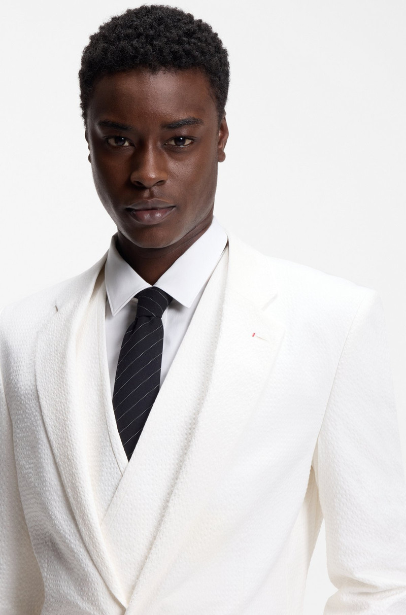 THREE-PIECE EXTRA-SLIM-FIT SUIT IN STRETCH-COTTON SEERSUCKER 4