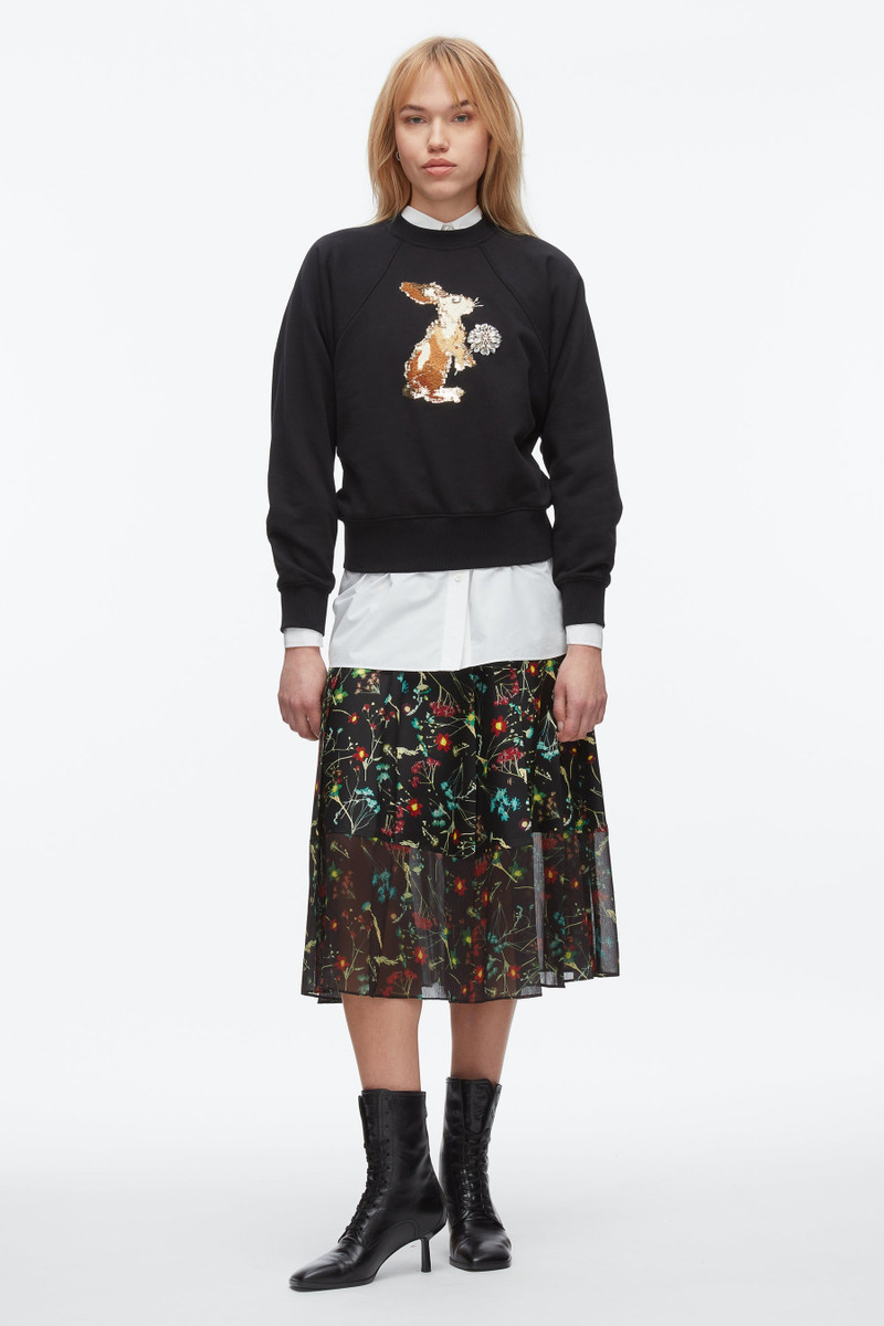 Rabbit Embroidery Sweatshirt 1