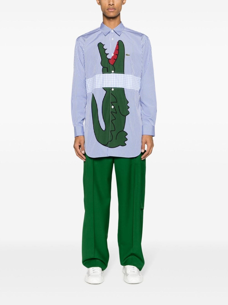 Comme des Garçons SHIRT x Lacoste logo-print checked shirt outlook
