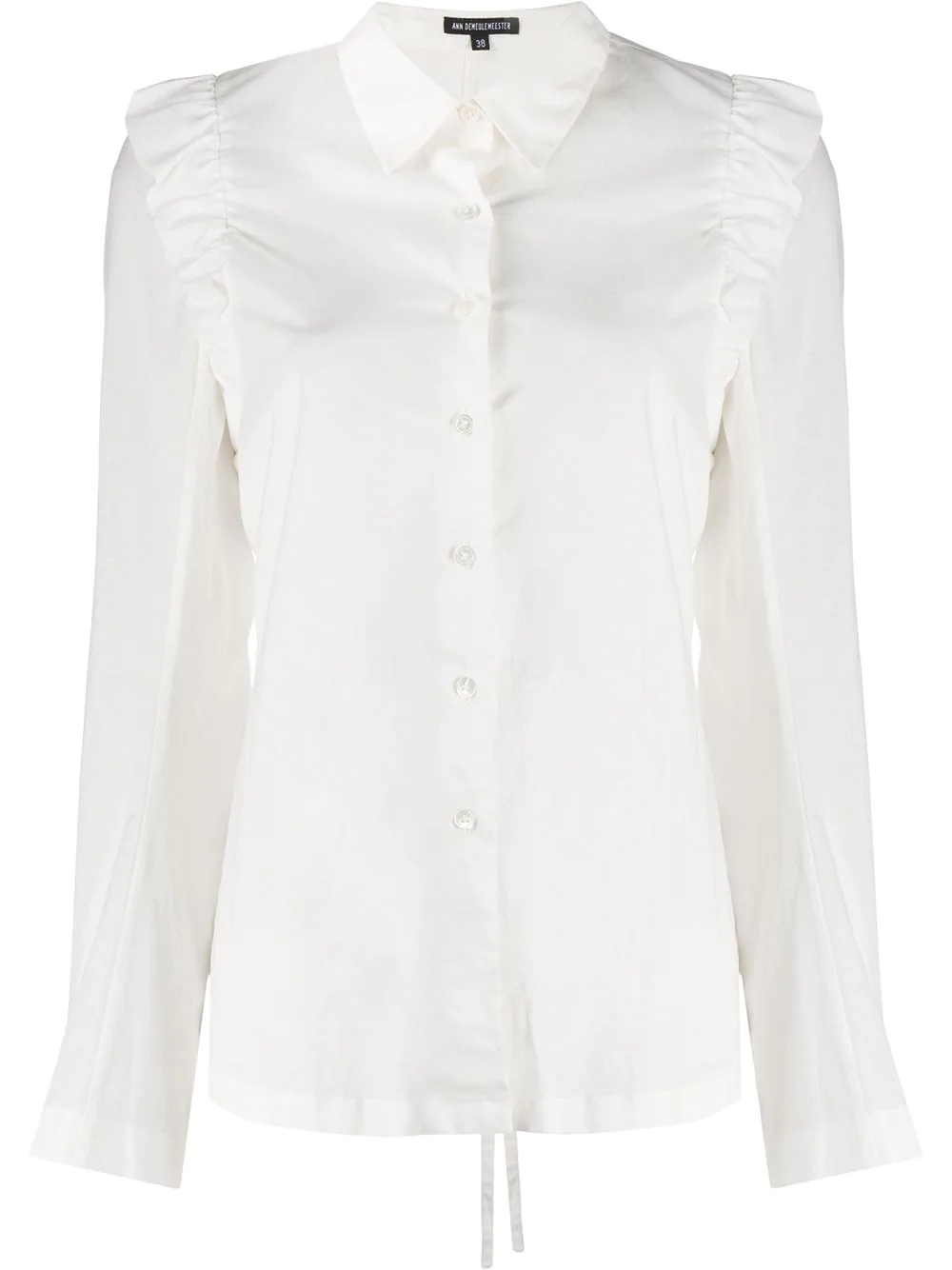 ruffled shoulder cotton shirt - 1