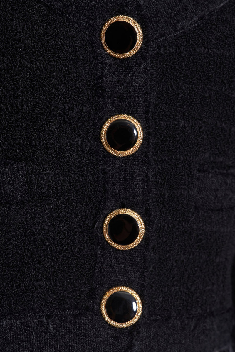CHECKED TWEED BOUCLE CROPPED JACKET 3