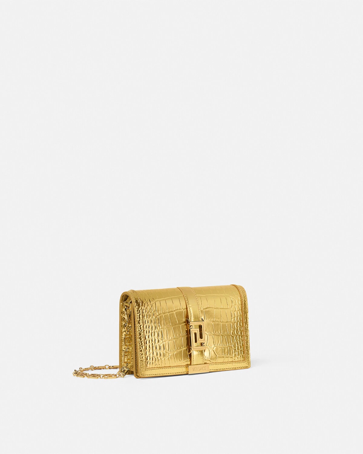 Croc-Effect Greca Goddess Mini Bag - 2