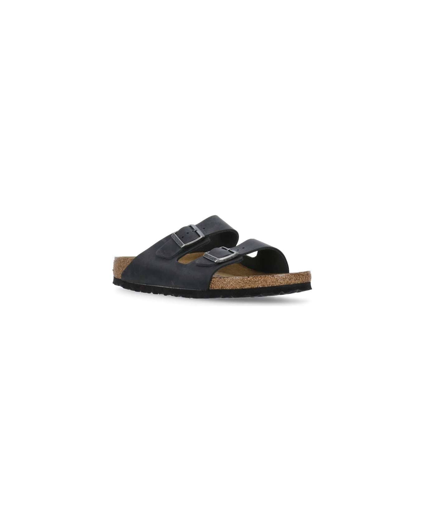 Black Leather Arizona Slippers - 3
