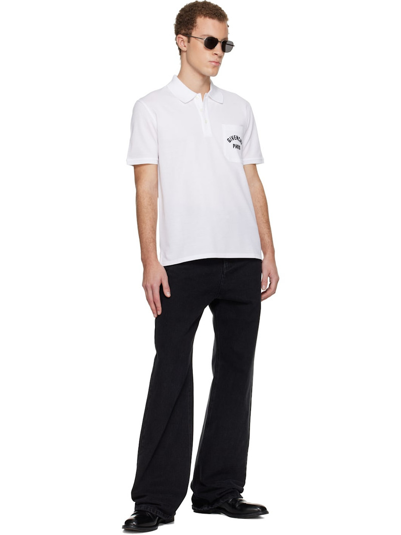 Givenchy White Front Pocket Polo outlook