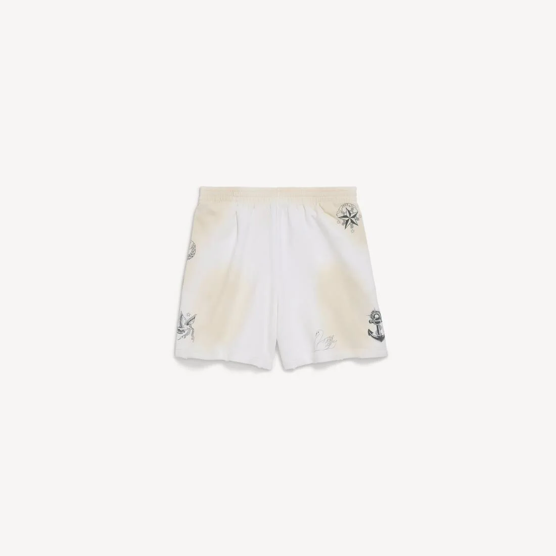 Men's Classic Ink Relaxed Fit Shorts in White - 1