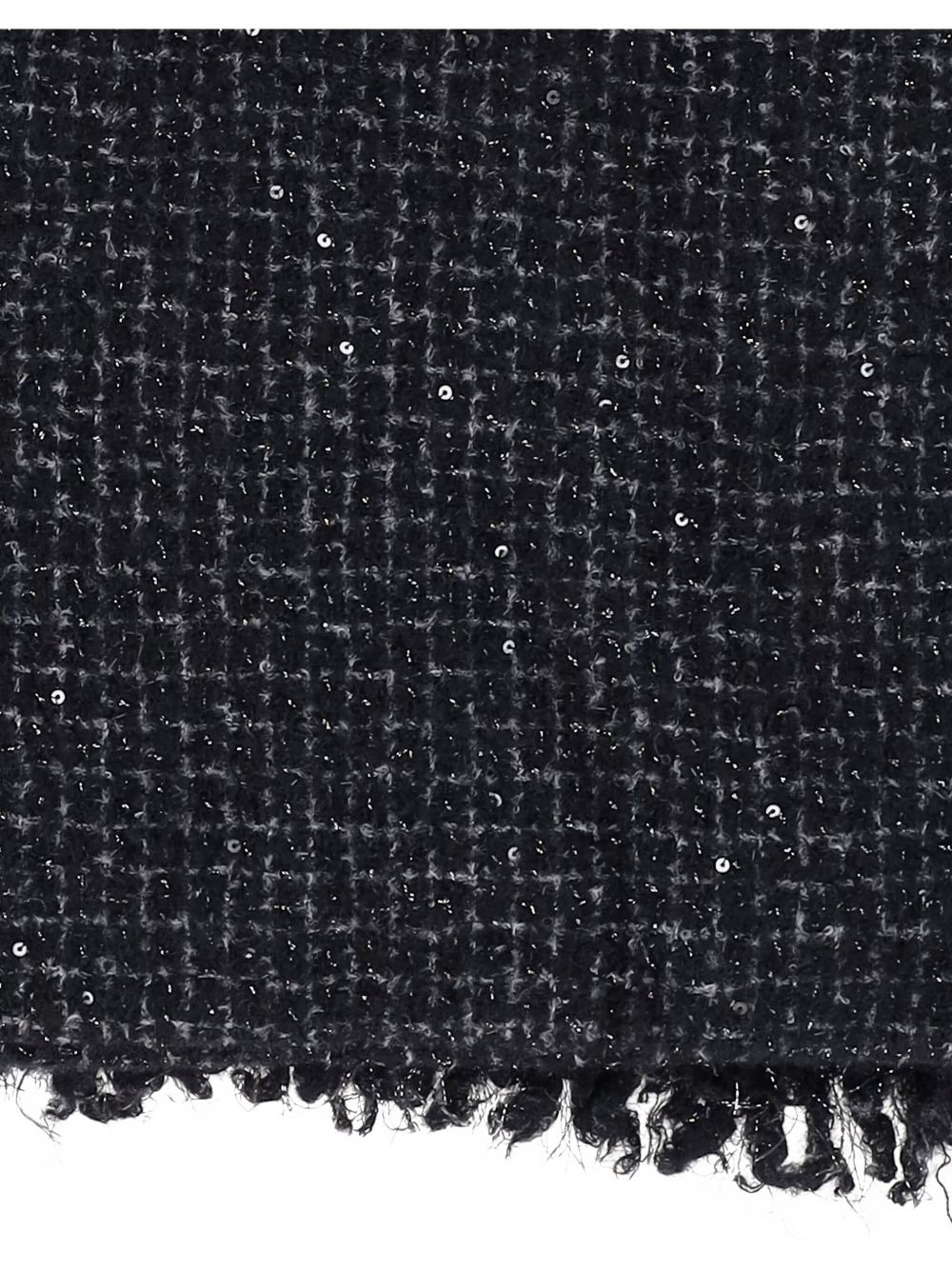 sequin-embellished frayed-edge scarf - 3