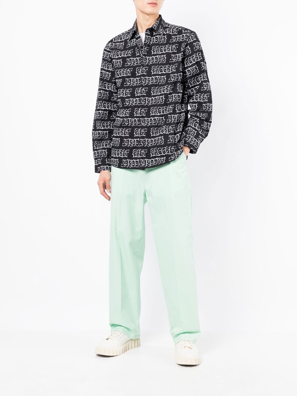 graphic-print button-up shirt - 2