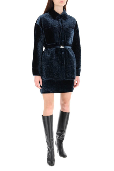 FENDI FF QUILTED VELVET MINI SKIRT outlook