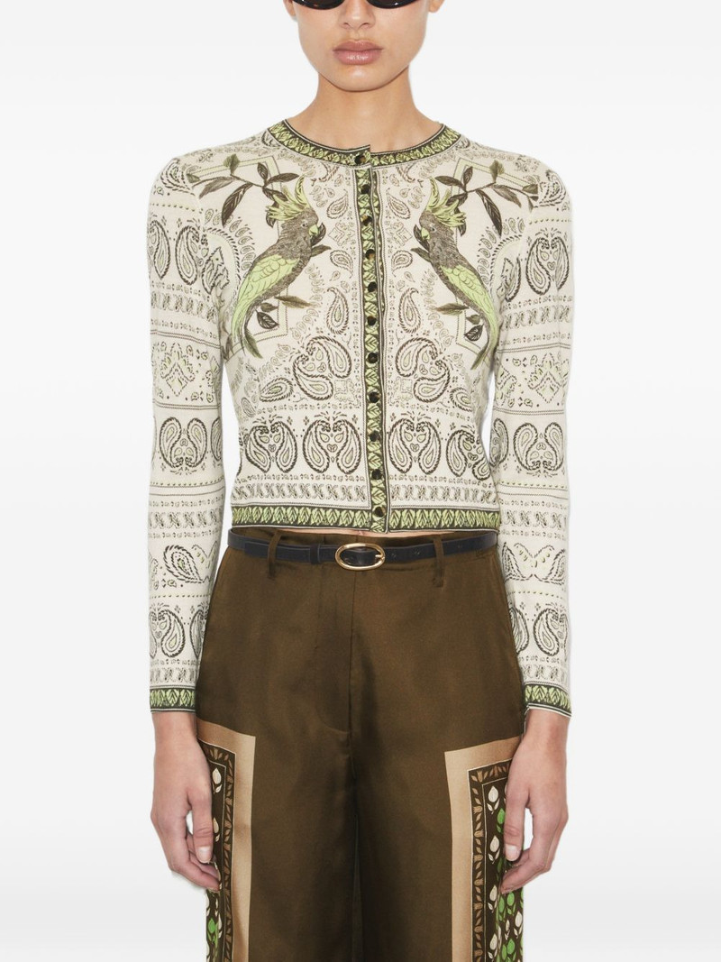 printed wool cardigan 4