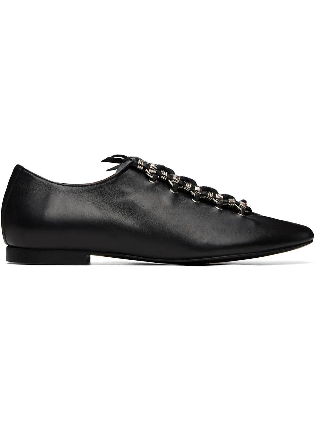 Black Leather Derbys - 1