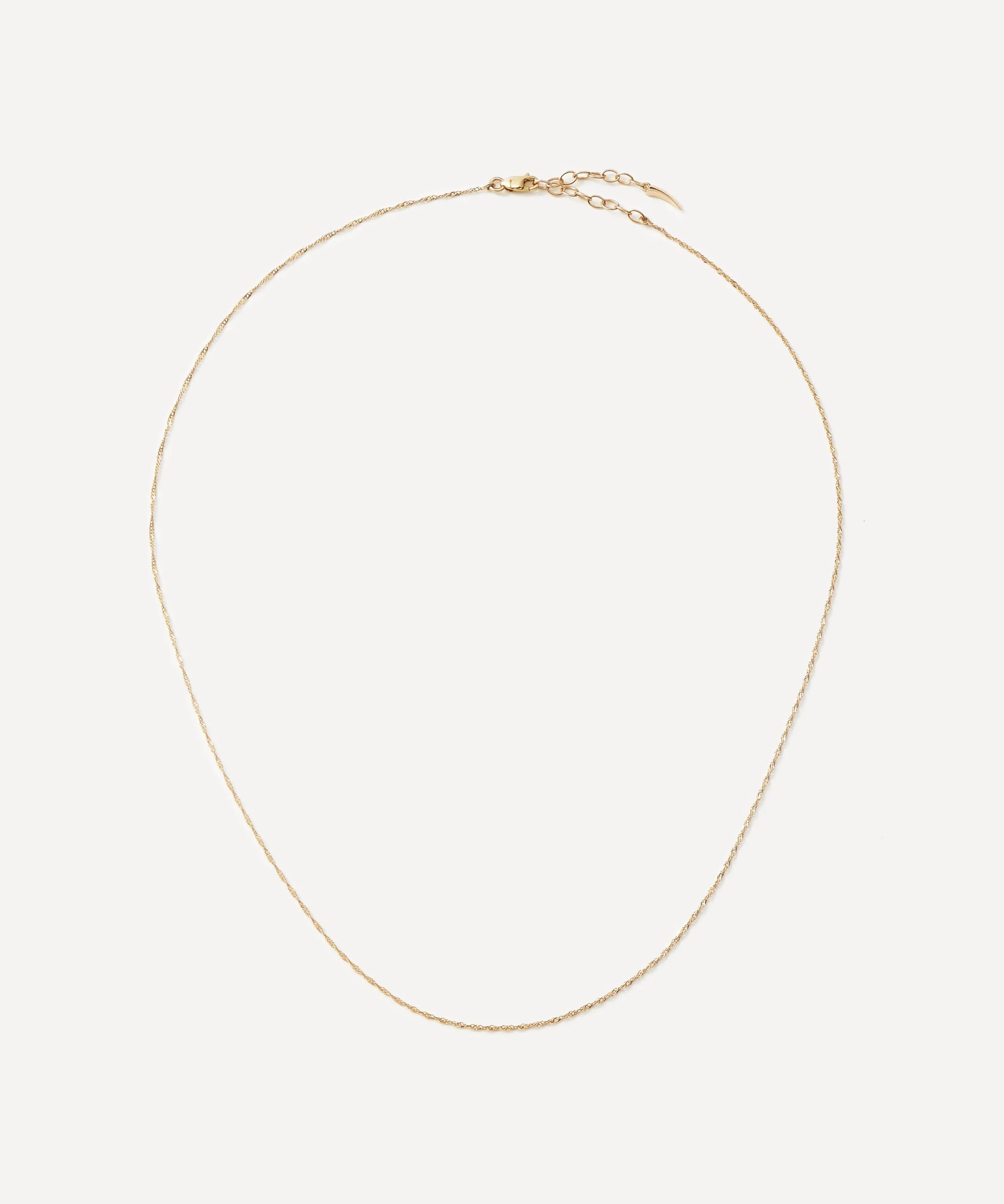 14ct Gold Fine Twisted Chain Necklace - 1
