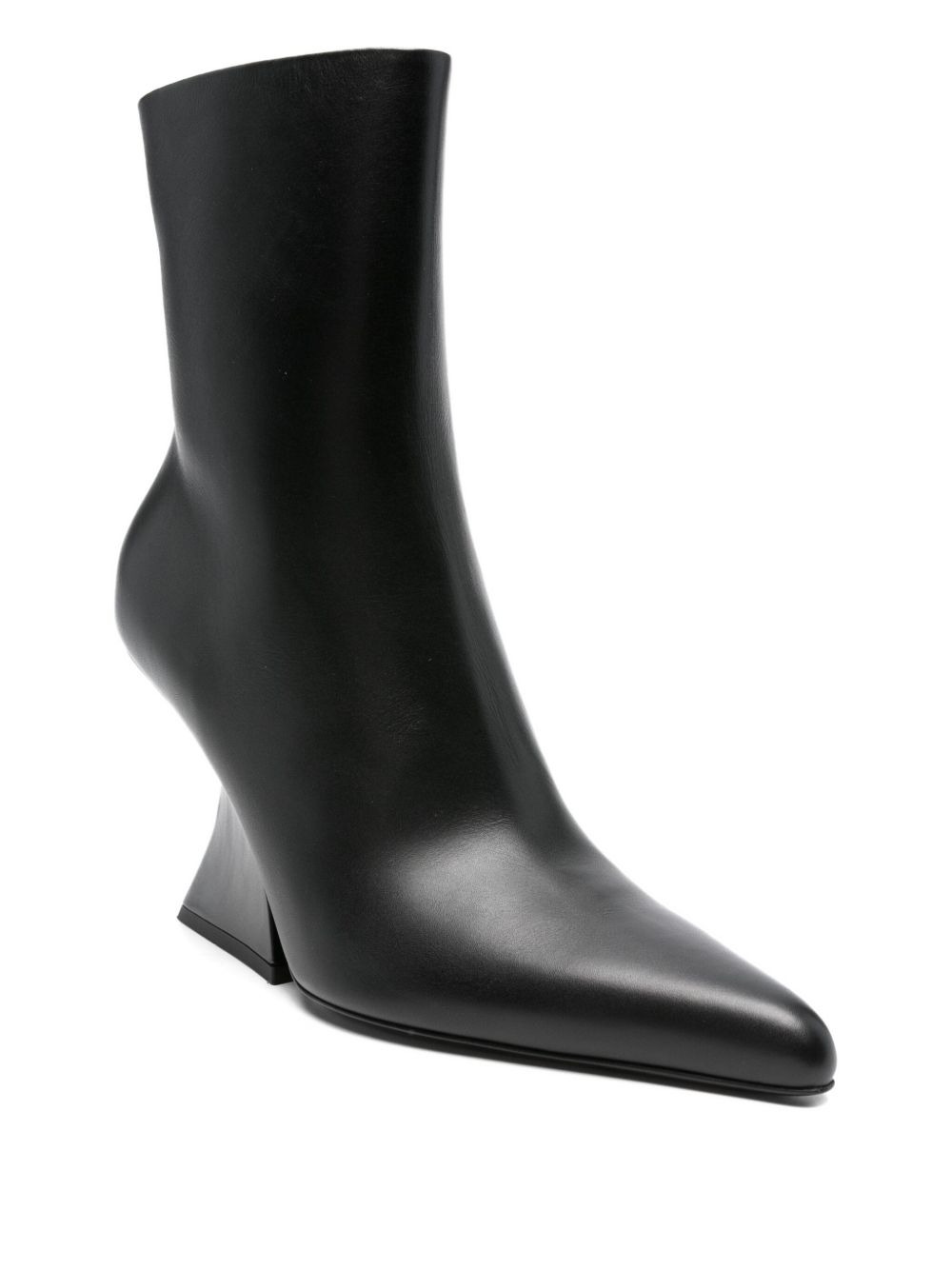 100mm pointed-toe sculpted-heel boots - 2