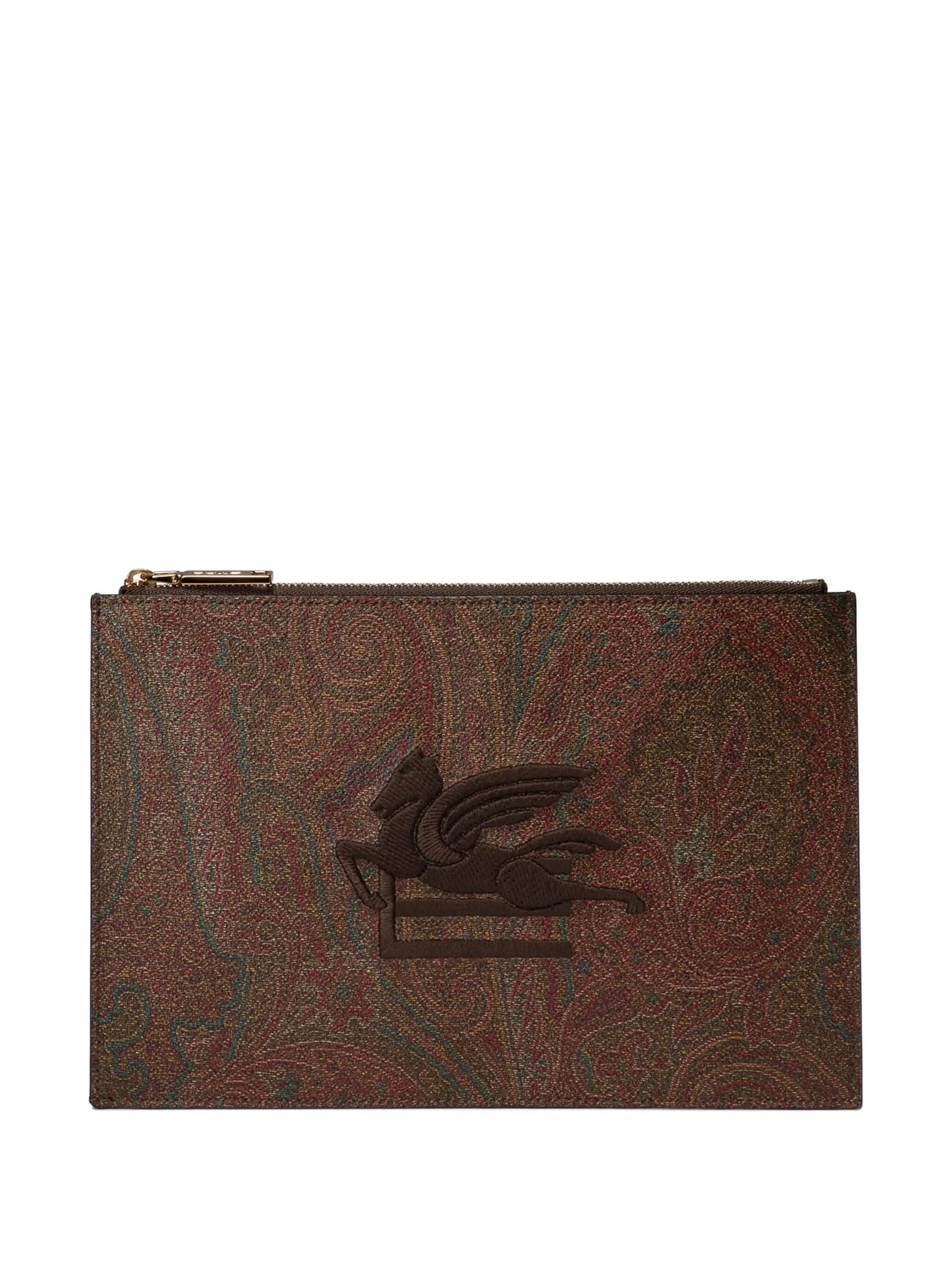 Etro Logo Embroidered Clutch Bag - 1