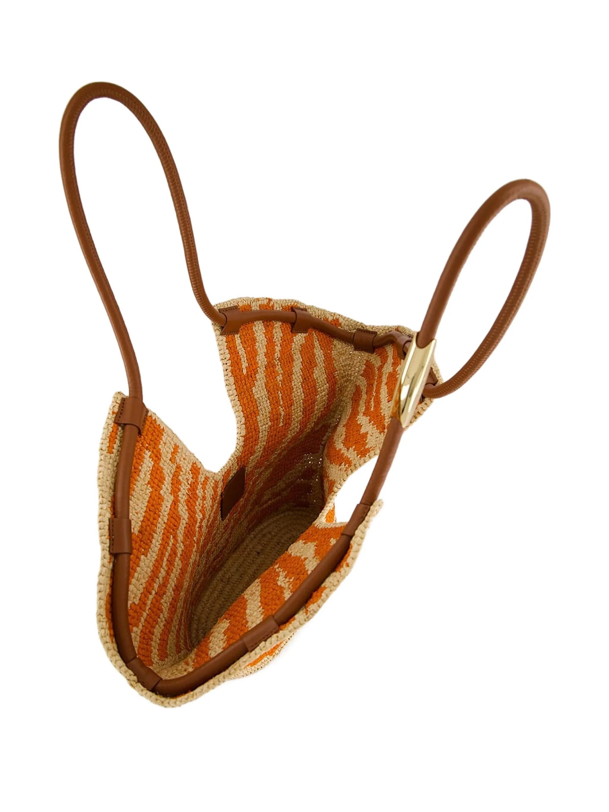 Zimmermann Medium Goldentime Zebra-print Raffia Tote Bag - 2