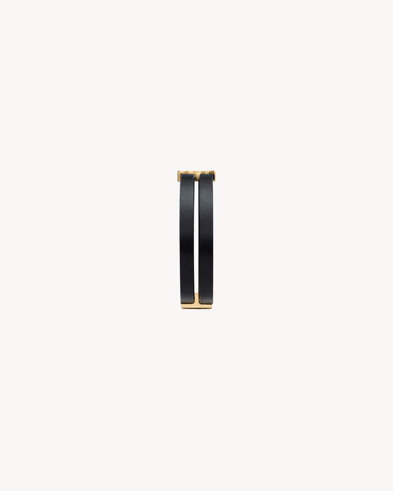 CASSANDRE DOUBLE-STRAND BRACELET IN LEATHER AND METAL 3