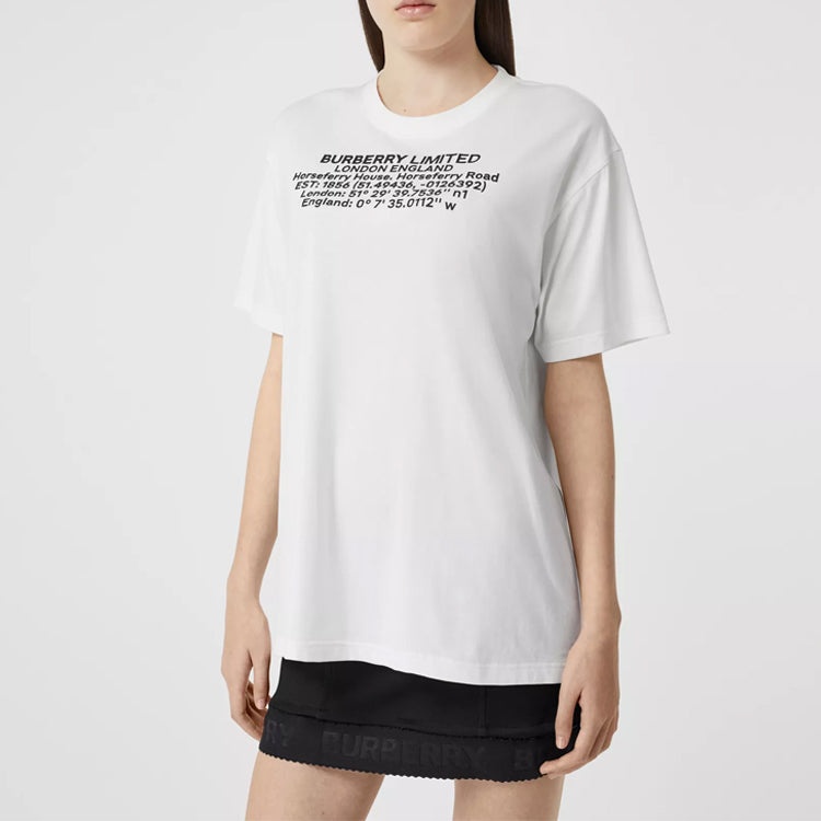 Burberry Cotton Short Sleeve White 8024629 - 3