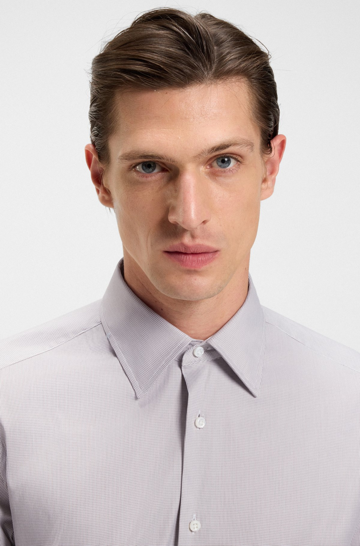 SLIM-FIT SHIRT IN AN ITALIAN COTTON BLEND - 3