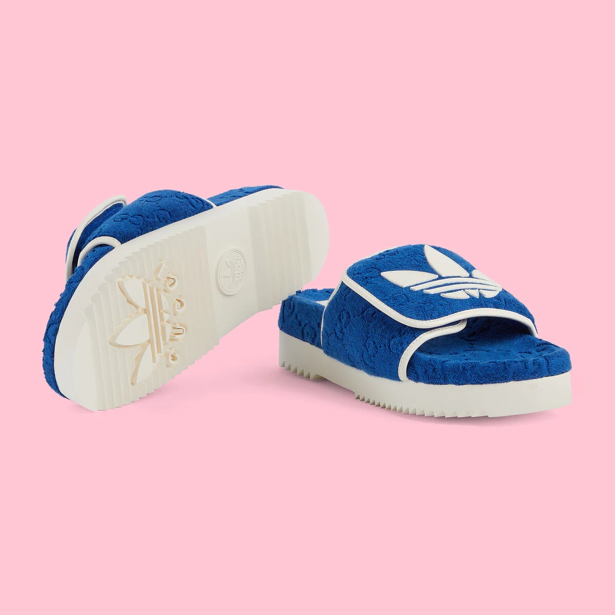 GUCCI adidas x Gucci men's GG platform sandal | REVERSIBLE