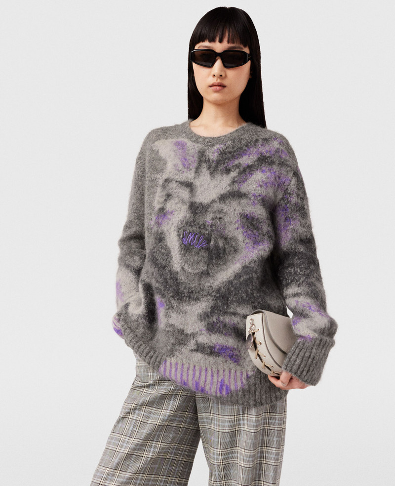 Kitten Graphic Knit Sweater - 1
