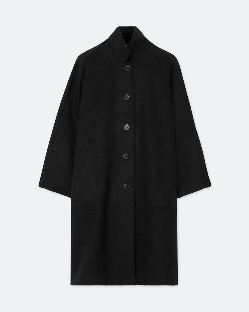EFFIE WOOL-BLEND COCOON COAT - 1