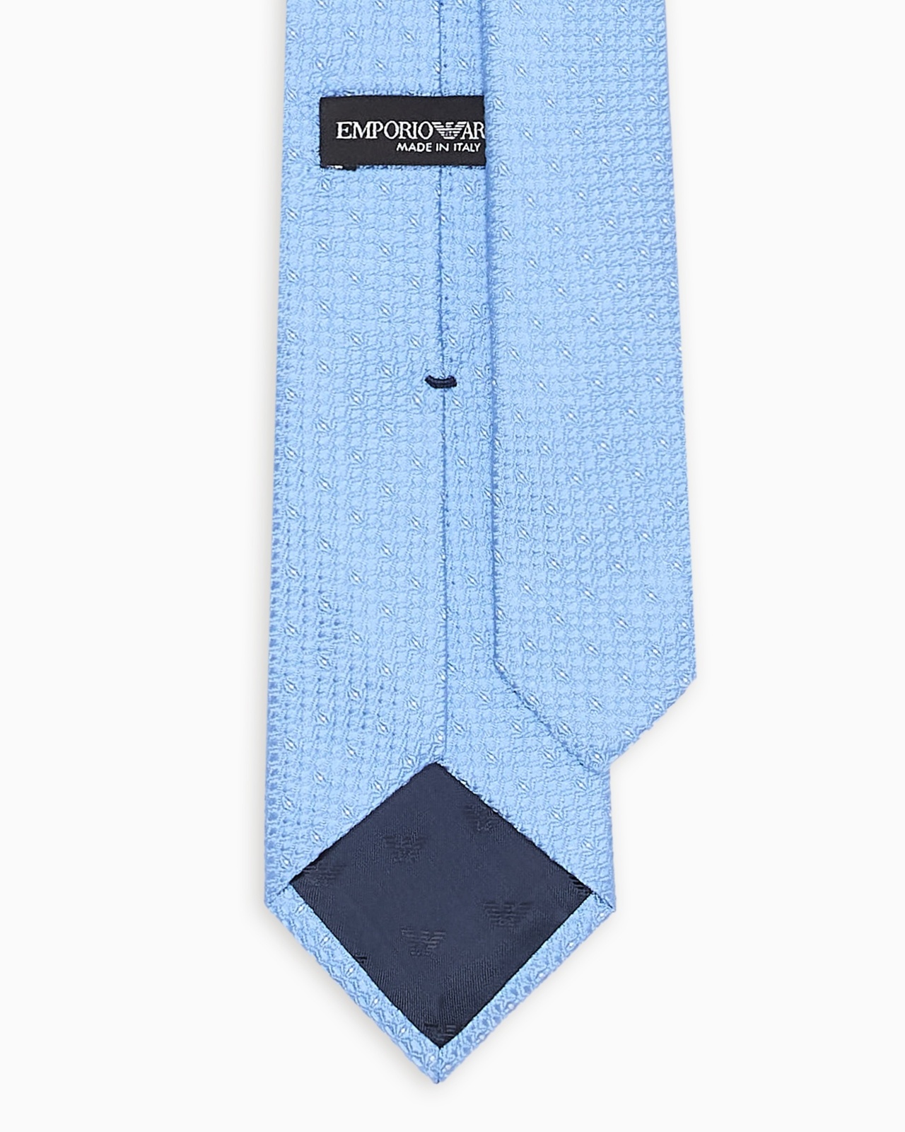 PURE SILK TIE WITH JACQUARD MICRO-PATTERN - 2