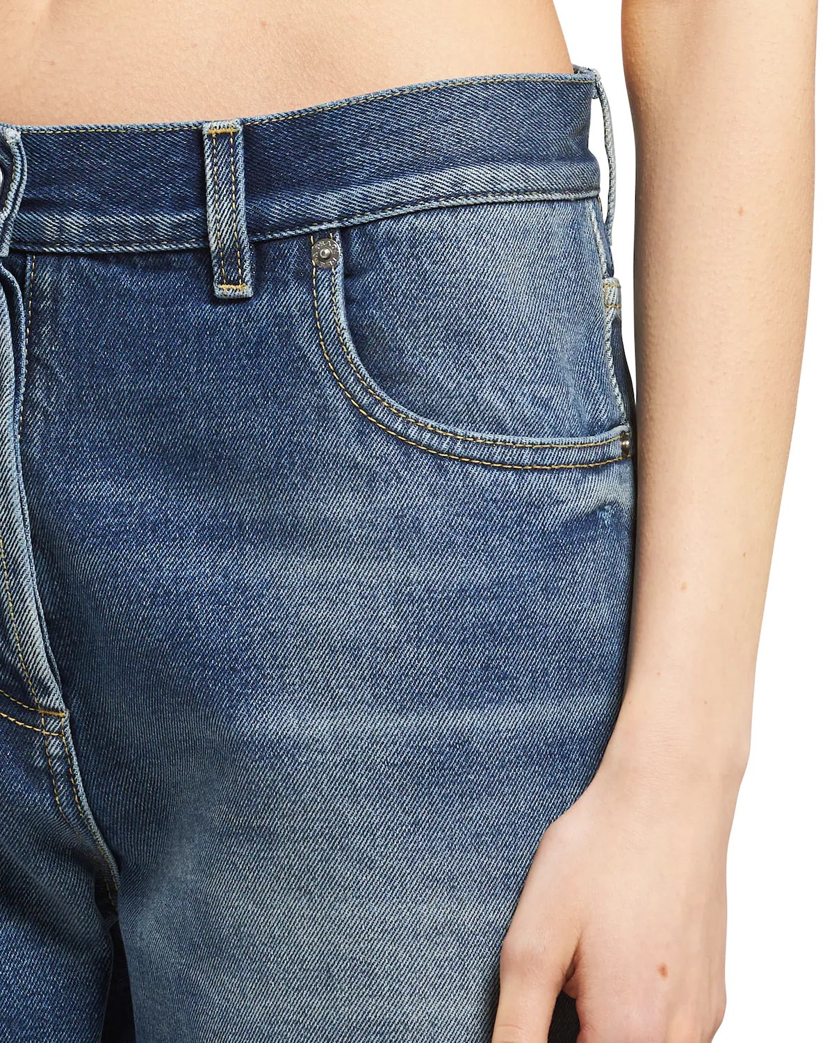 Organic denim five-pocket trousers - 5