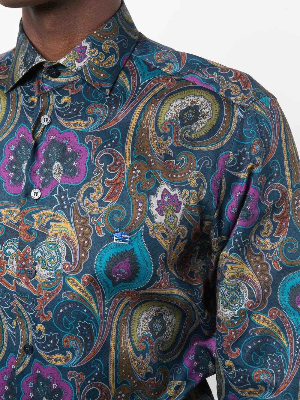 paisley-print cotton shirt - 5