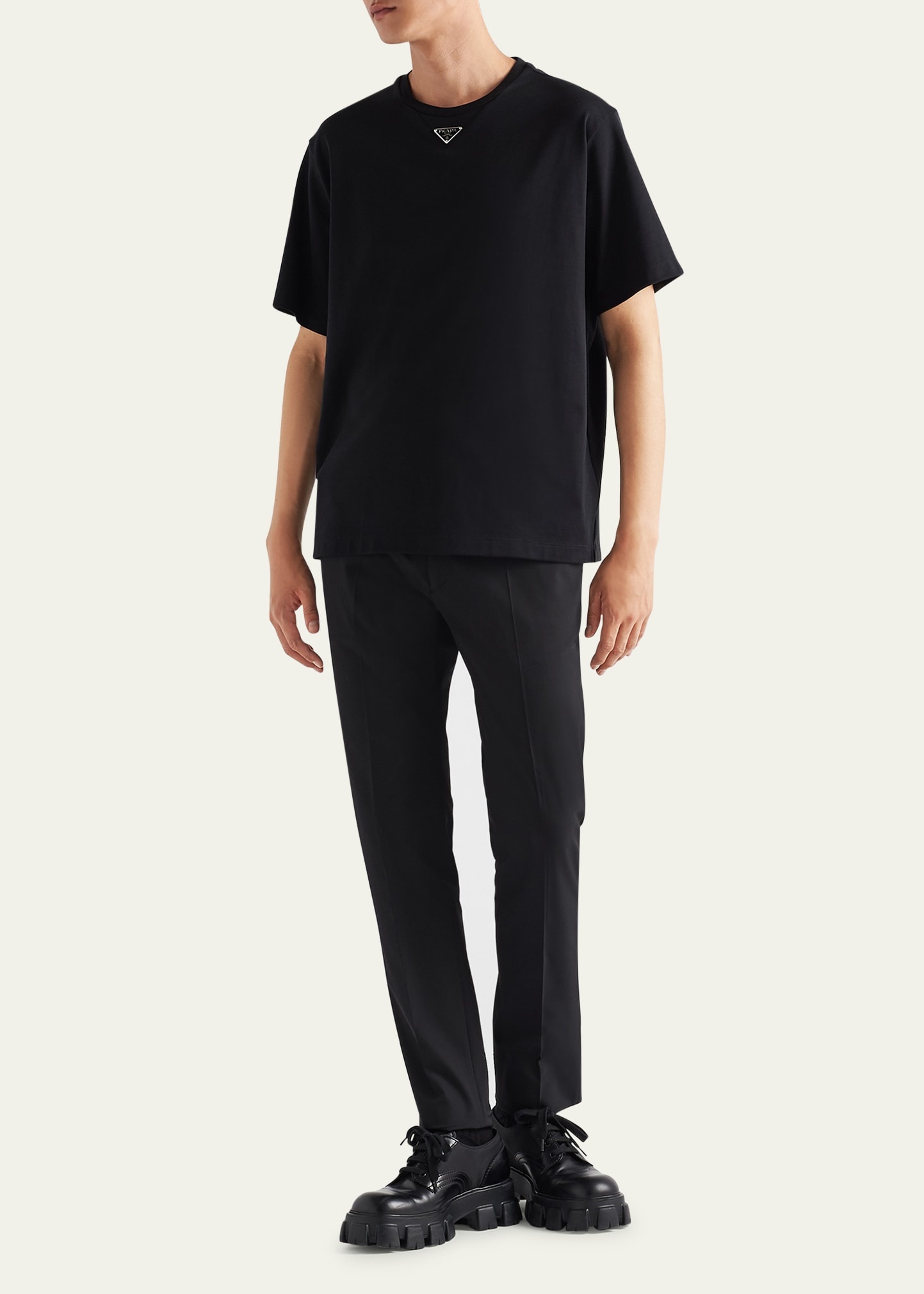 Men's Jersey Triangle Logo T-Shirt - 2