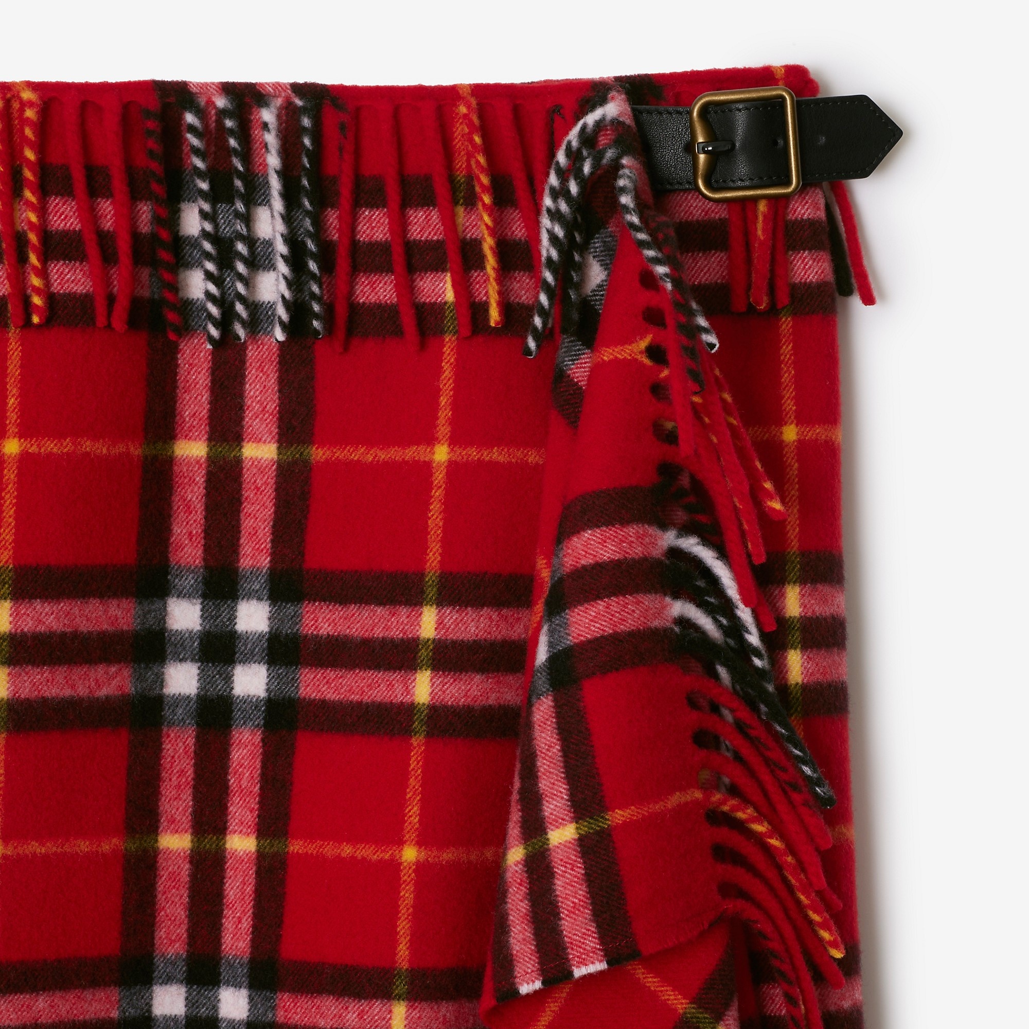 Check Wool Cashmere Mini Kilt - 5