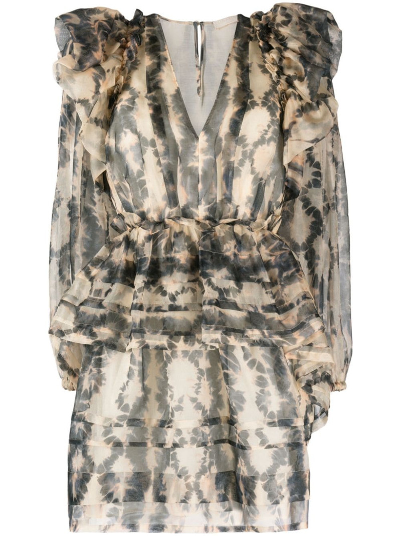 Adelaide printed silk minidress 1