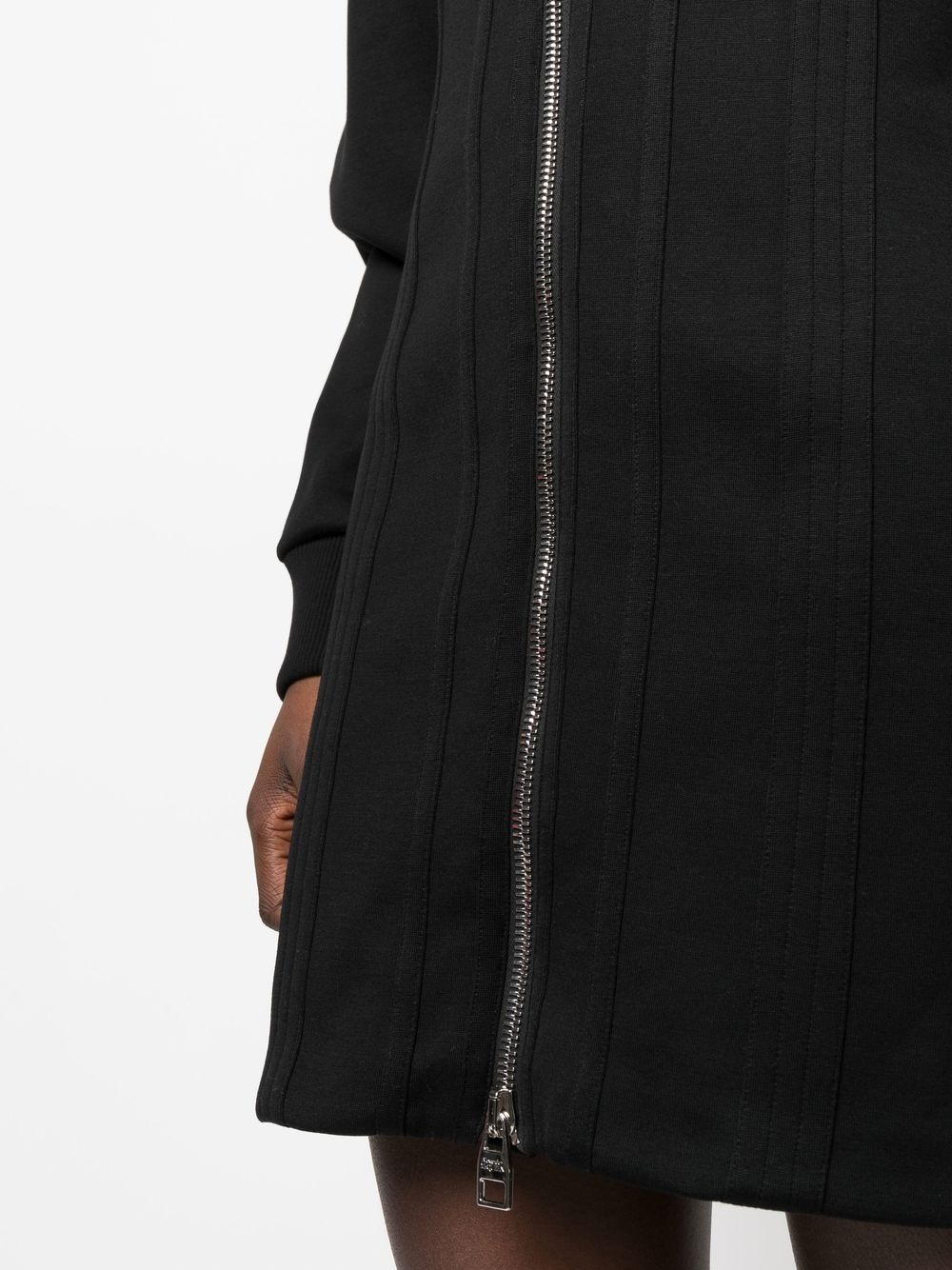 zip-detail mini dress - 5