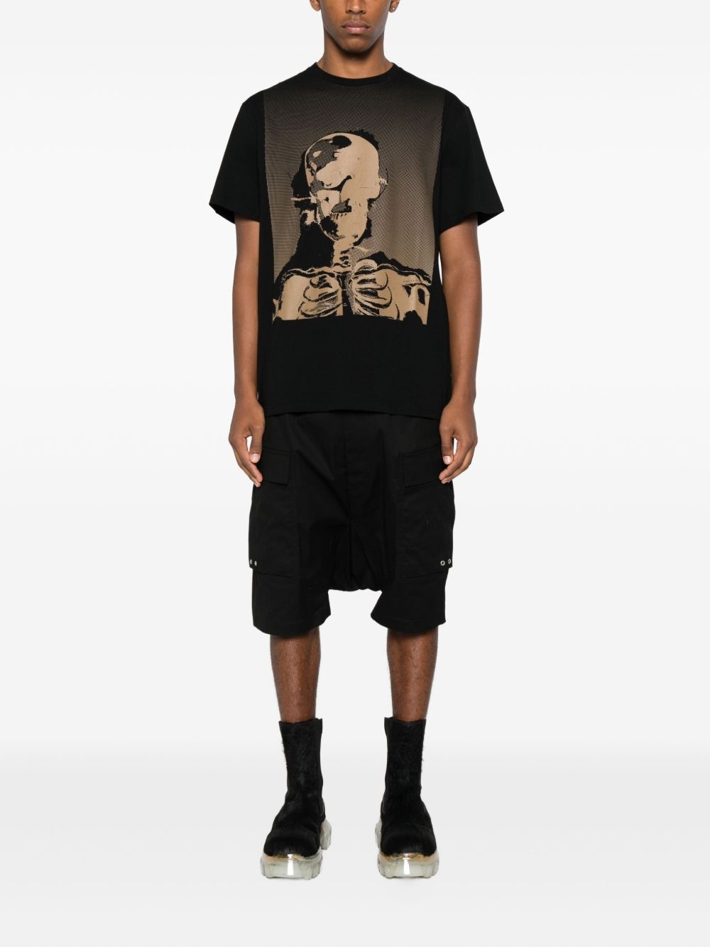 skeleton-print cotton T-shirt - 2