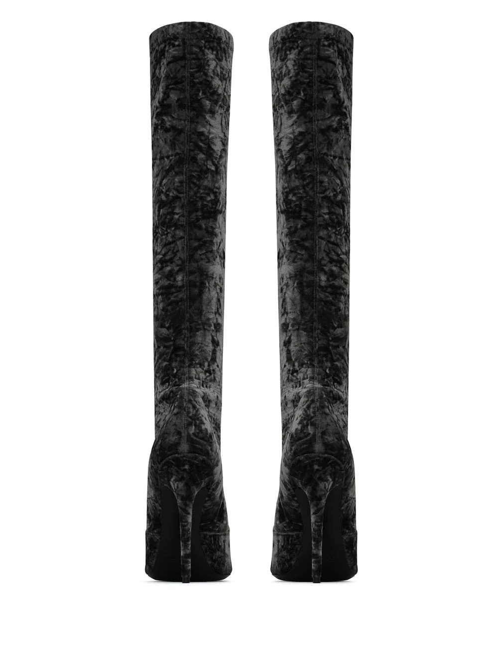 Ella velvet 110mm thigh-high boots - 3