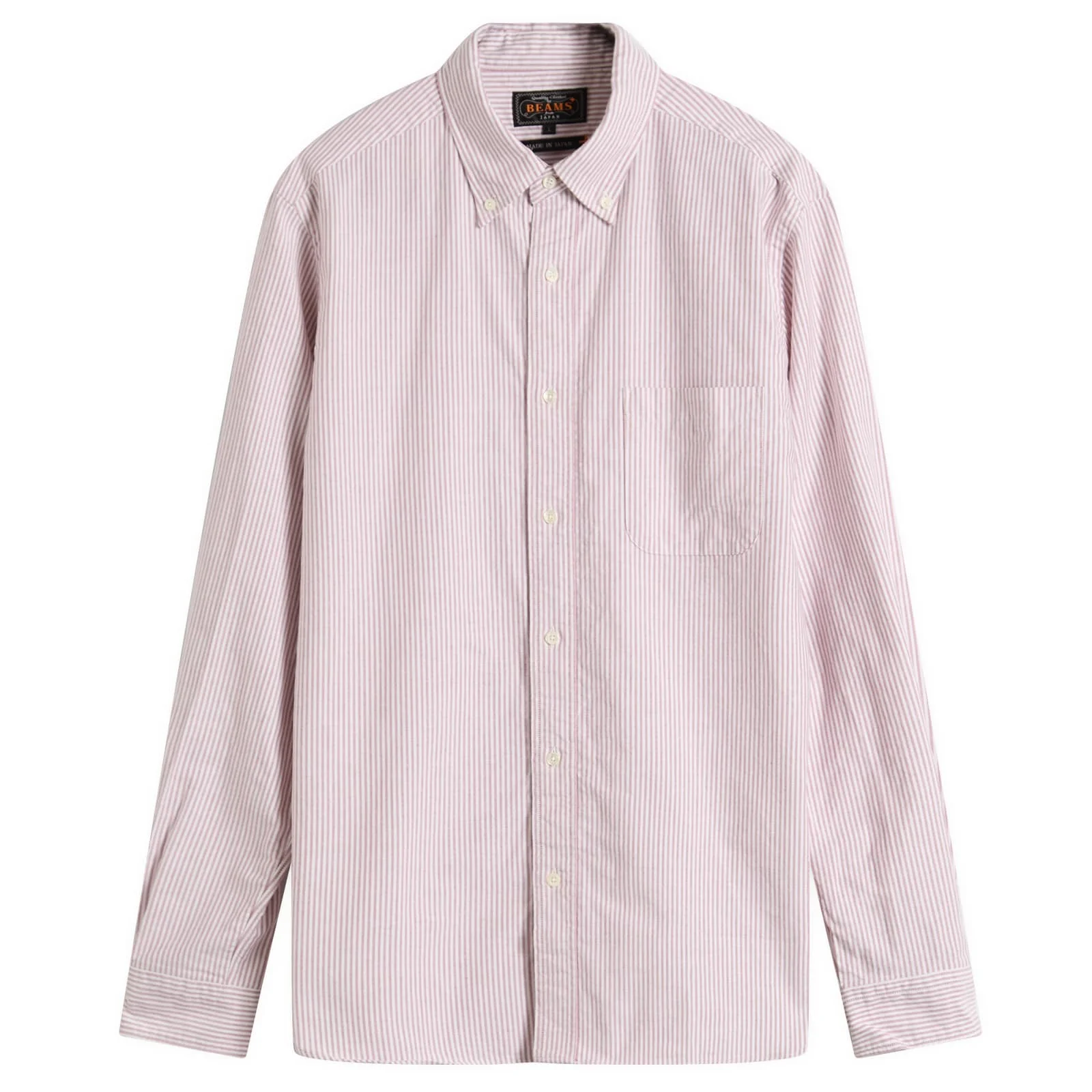 Beams Plus Button Down Candy Stripe Shirt - 1