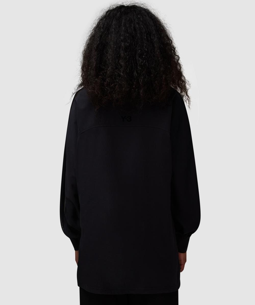 Mesh stripe long sleeve t-shirt - 3