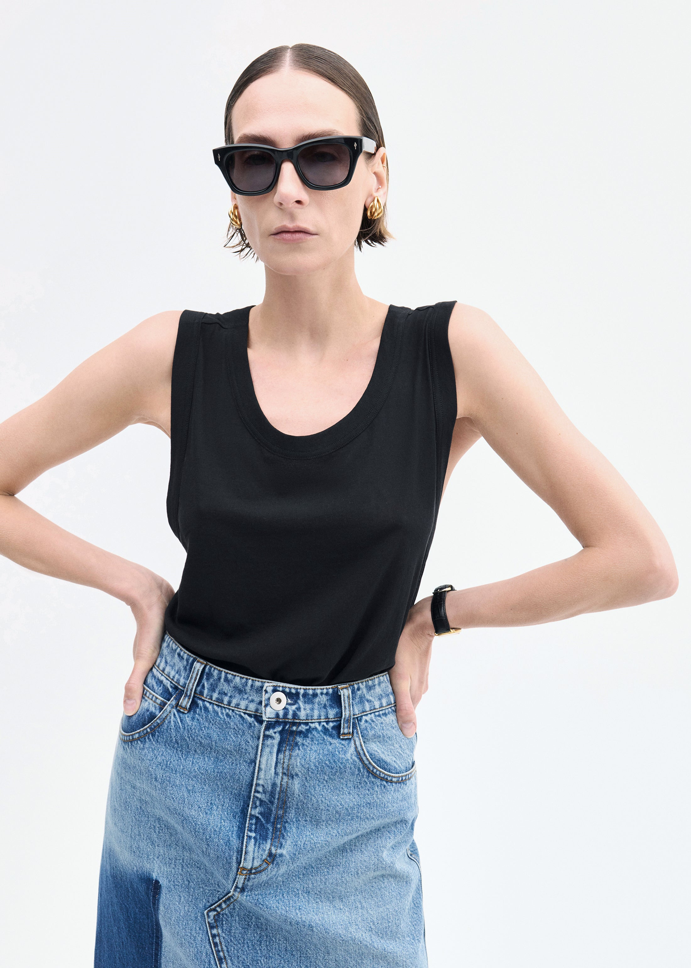 Loose Tank in Slub Jersey - 2