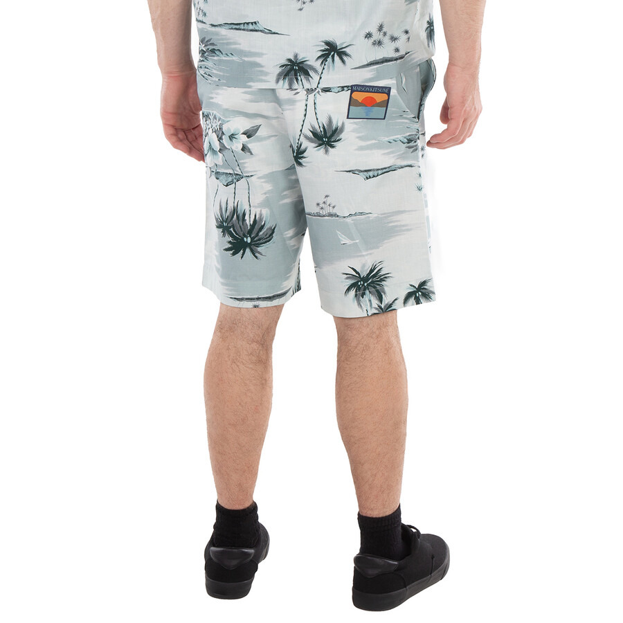 Maison Kitsune Seafoam Graphic Board Shorts - 3