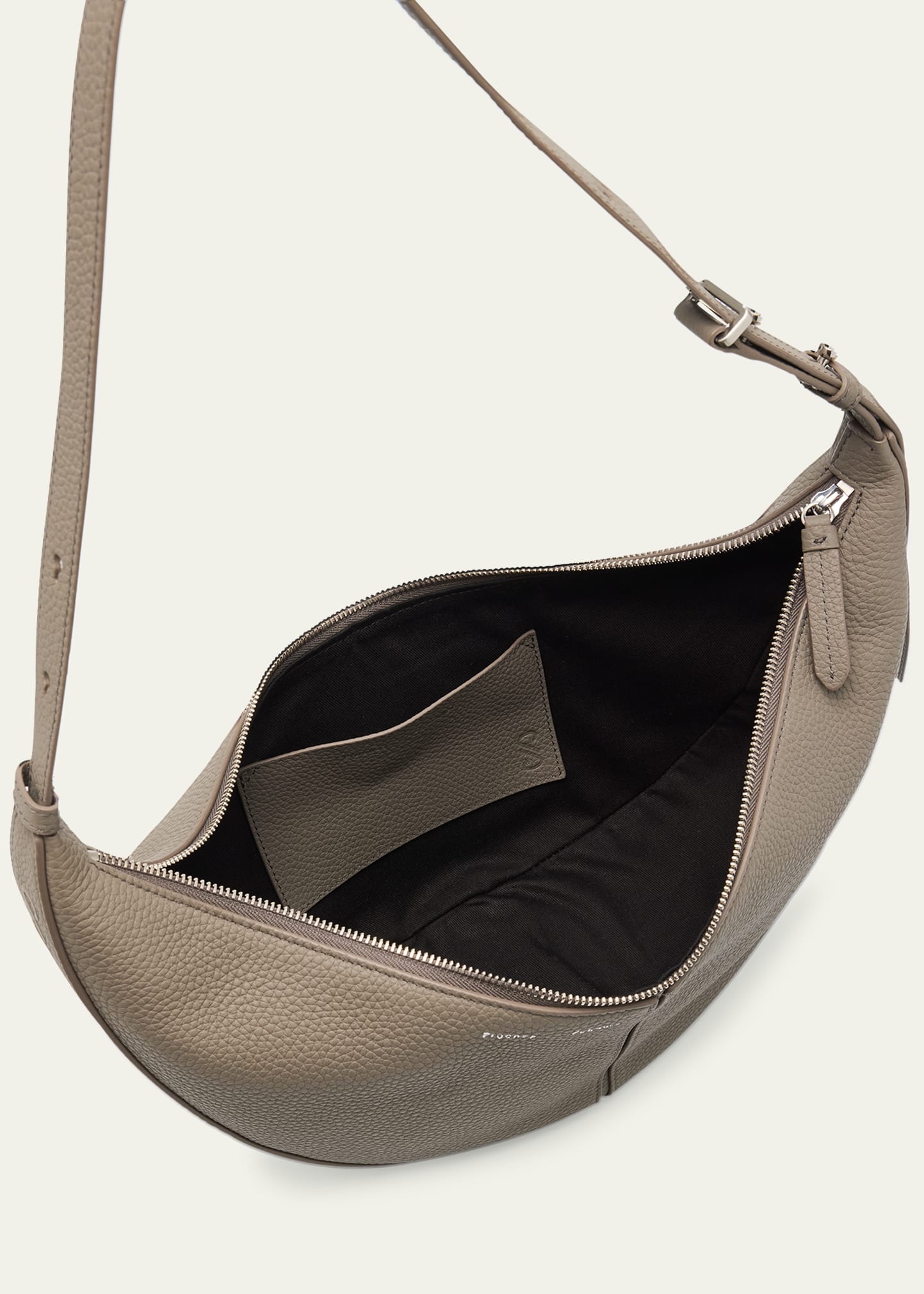 Slide Pebbled Leather Shoulder Bag - 4