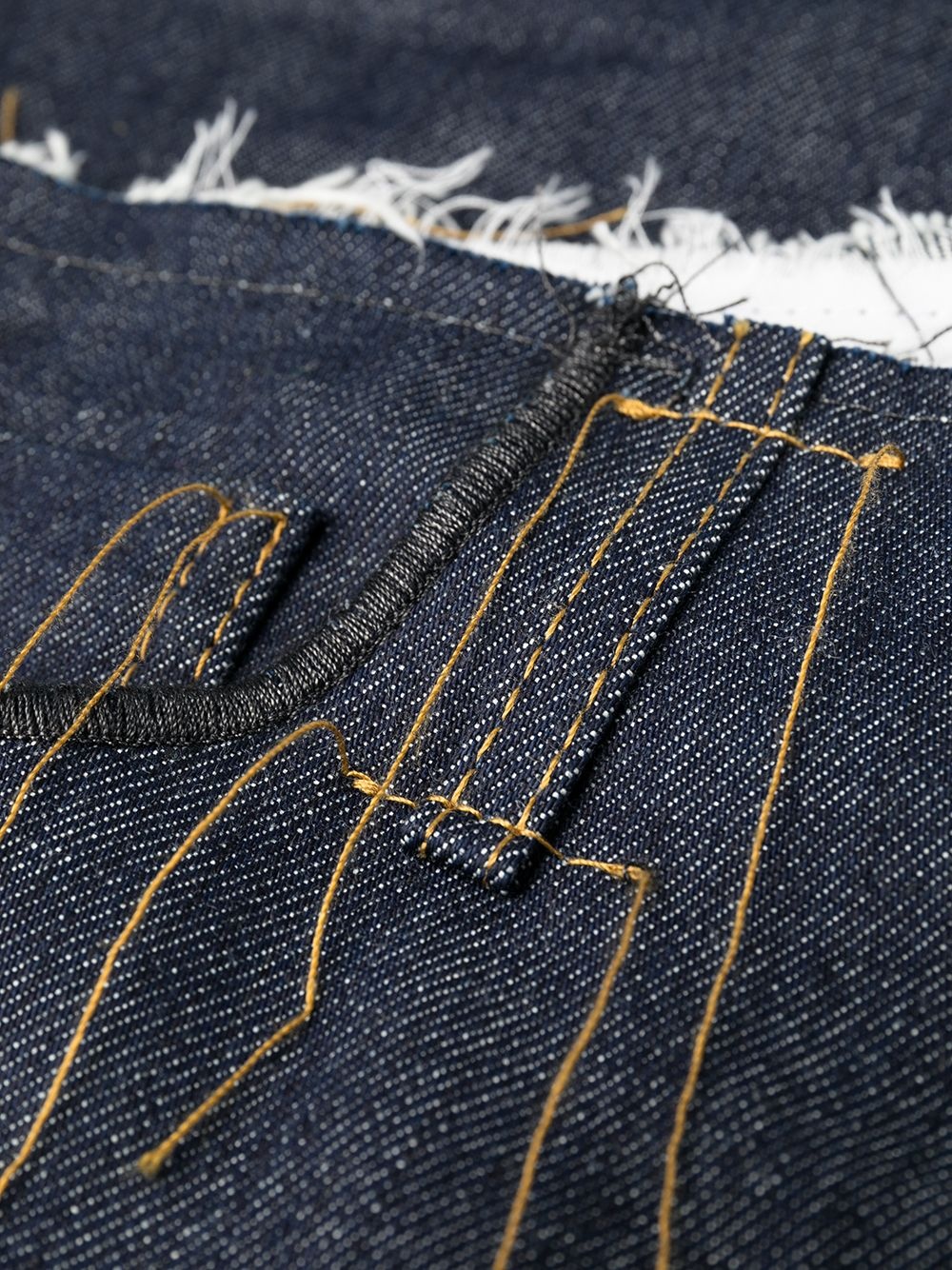 contrast-stitching straight-leg jeans - 6