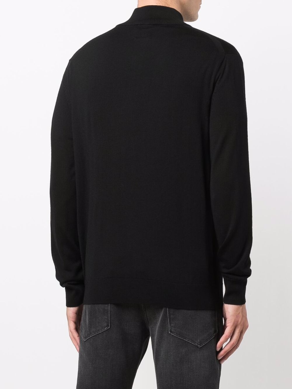 zipped-front virgin wool pullover - 4