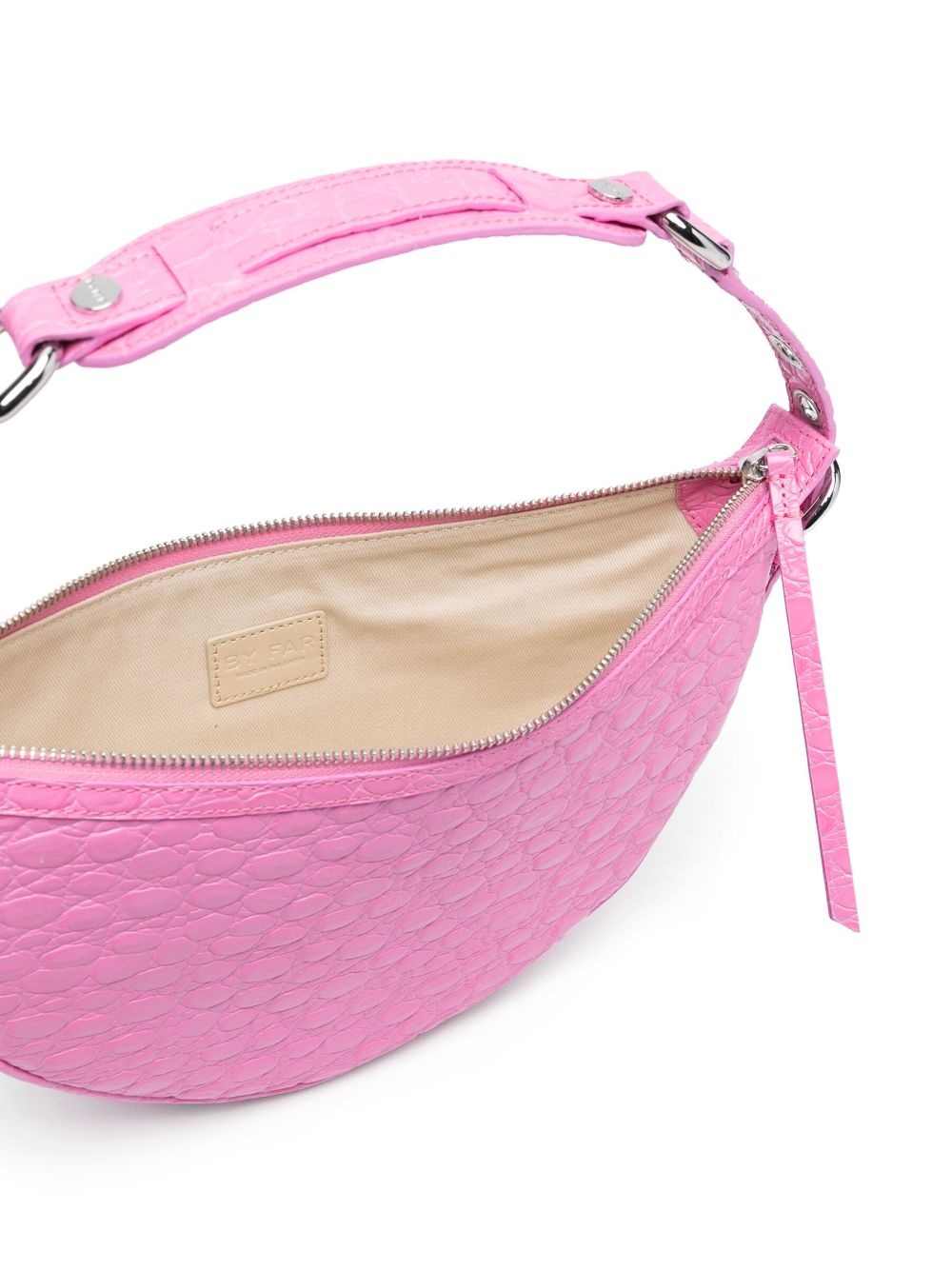 Gib embossed crocodile-effect shoulder bag - 5
